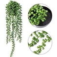 thumbnail image 1 of Artificial Succulent Lover‘s Tears Hanging Plant Fake Plants Potted Green String 3pcs Flowerpot Plastic Faux Floral, 1 of 9