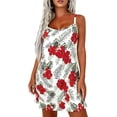 thumbnail image 4 of PRETTYGARDEN Women's Summer Dresses Casual Print Spaghetti Strap Sleeveless Sundress Beach Vacation Cover Ups, 4 of 9