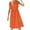 Orange formal dresses for women, variant on Wycnly Formal Dresses for Women Casual Ruffle Sleeve Smocked Swing Tank Midi Dresses Sleeveless Round Neck Solid 2025 Summer Knee-Length Dress Yellow XS