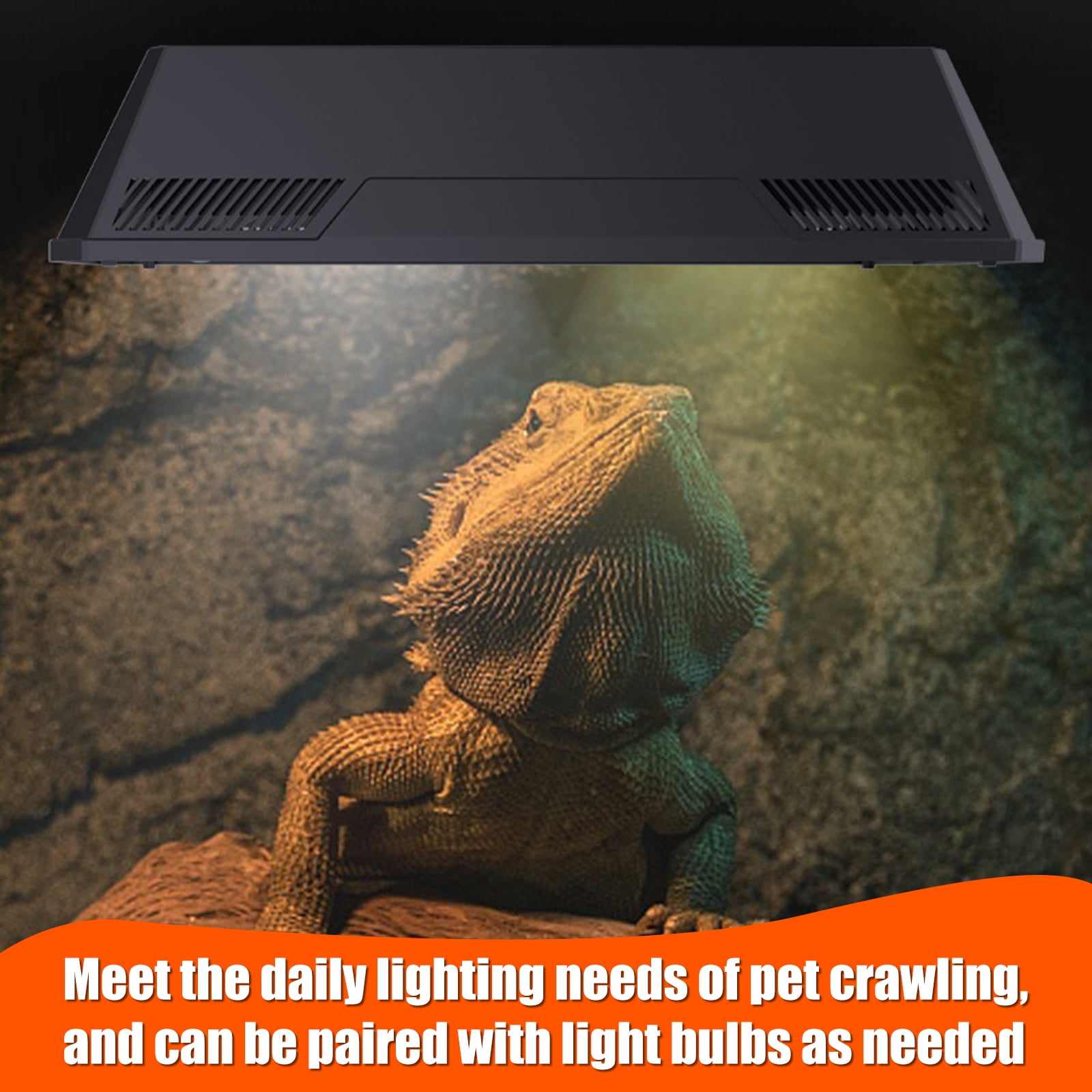 Dual Reptile Light Fixture Reptile Heat Lamp Fixture with Separate Switches Fit,150W Max - E26 Socket for Heat & UVB Lamps, Heat Bulb for Reptile Glass Terrariums