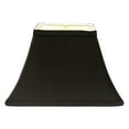 thumbnail image 1 of Cloth & Wire HI01580 Slant Rectangle Bell Hardback Lampshade with Washer Fitter, Black (with white lining), 1 of 2