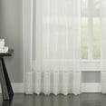 Curtainworks Soho Voile Oyster 59 in. W x 108 in. L Grommet Curtain