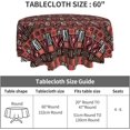 thumbnail image 4 of Round Tablecloth 60 Inch, Ethnic African Mud Cloth Tribal Print Tablecloth Washable Wipeable Polyester Fabric Table Cloth Cover for Farmhouse Holiday Party Outdoor Home Kitchen Dining Decor, Brown, 4 of 6