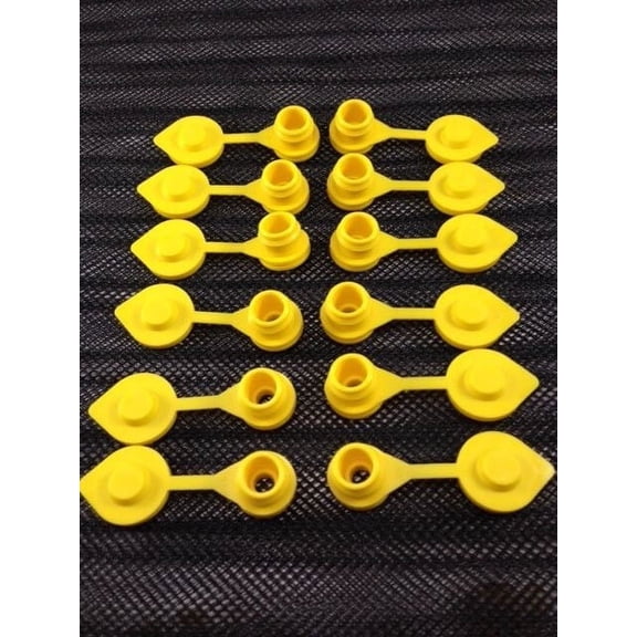 12 - Yellow Fuel Gas Can Jug Vent Cap Blitz Wedco Scepter Essence Midwest Eagle