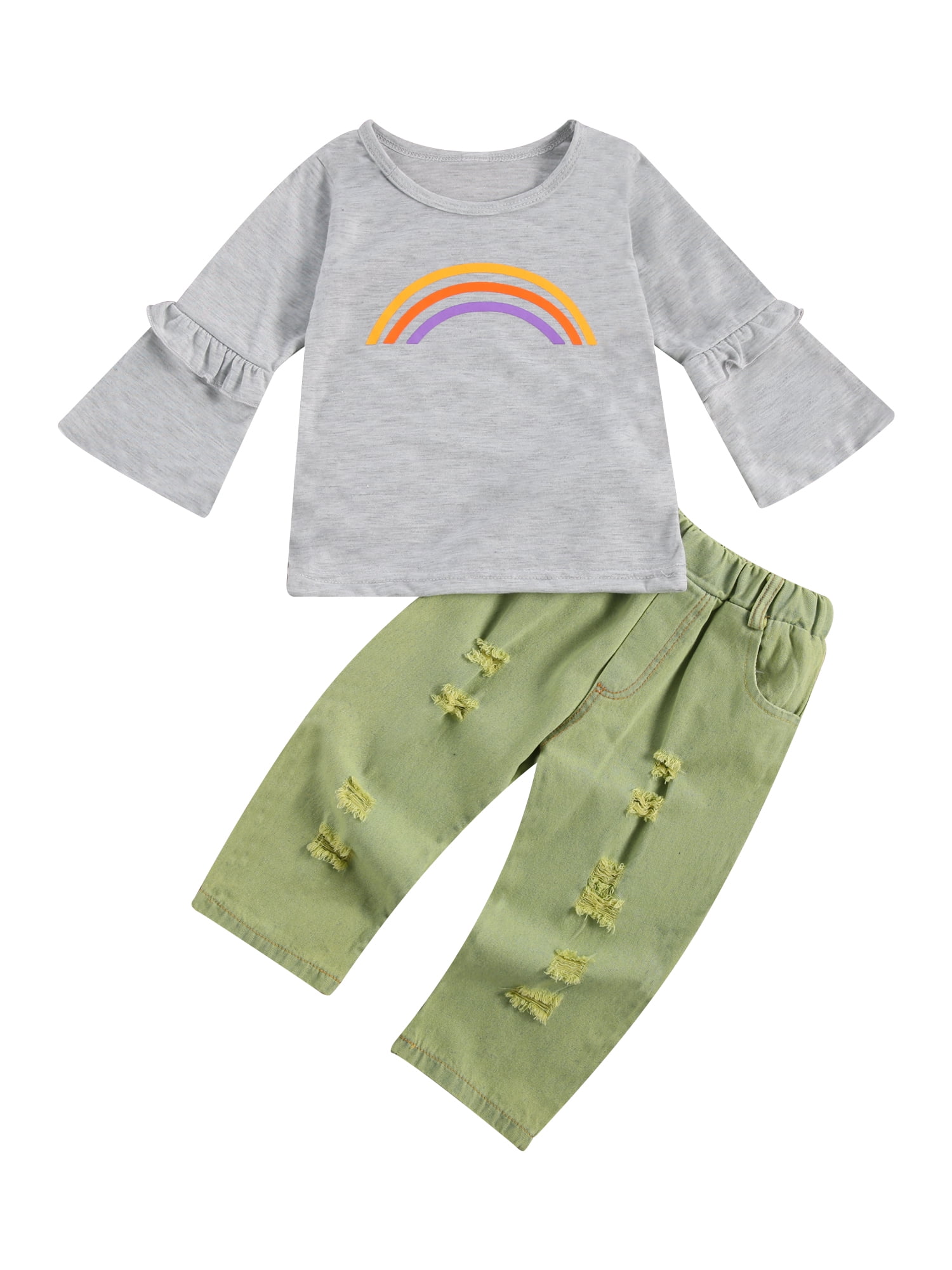 rainbow print baby clothes