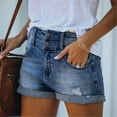 thumbnail image 4 of Women's Denim Shorts High Waisted Casual Denim Shorts With Pockets Comfort 2025 New Shorts Classic, 4 of 8