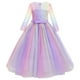 thumbnail image 1 of Vestido IBTOM CASTLE Rainbow-Purple Floral Encaje 7-8 Años, 1 of 6