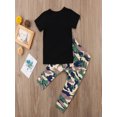 thumbnail image 4 of Fashion Toddler Kids Boys Tops T-shirt Camo Pants 2Pcs Outfits Set Clothes Fit For 1-6T, 4 of 5