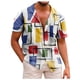 thumbnail image 2 of Summer New Men's Printed Slim Fit Shirt Large Fashion Casual Short Sleeve Shirt MenL, 2 of 4