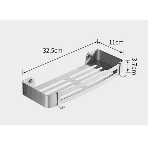 Étagère de douche sans perçage, panier de douche, étagère sans clous, aucun  dommage, surface en aluminium, panier antirouille pour accessoires de  cuisine et de salle de bain