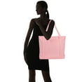 thumbnail image 2 of DALIX 20" Solid Color Cotton Canvas Shopping Tote Bag in Light Pink, 2 of 7