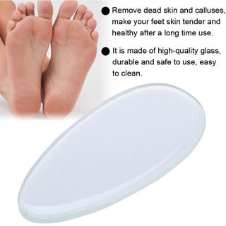 Gladzy Genuine Czech Glass Foot File - Two-Sided Different Grit Surface, Gentle Callus Remover, Pedicure and Spa Rough Skin Scrubber, P