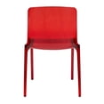 thumbnail image 2 of LeisureMod Murray Mid-Century Modern Dining Chair - Transparent Red Acrylic, Ergonomic Design, Stackable, 2 of 9