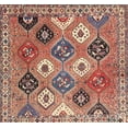 thumbnail image 1 of Ahgly Company Machine Washable Indoor Rectangle Traditional Brown Red Area Rugs, 7' x 9', 1 of 7