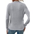 thumbnail image 4 of Lilgiuy Women's Loose Temperament Loose Pullover V Neck Lace Long Sleeve Knit Sweater Top for Formal Meeting Date, 4 of 5