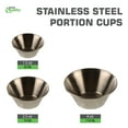 thumbnail image 3 of [72 Pack] 1.5 oz Stainless Steel Sauce Cups - Round Condiment Containers, Food Safe/Commercial Grade Safe/Portion Dipping Cups, Sauce Cups, Ramekins by EcoQuality, 3 of 4
