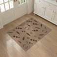 thumbnail image 3 of ODIKA 3'x5' Tan Brown Abstract Geometric Scattered Washable Accent Rug Modern Circle Oval Shape Artistic Pattern for Bedside, Nursery Room, Pet Friendly & Non-Shedding, 3 of 7