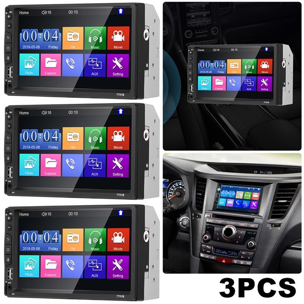 Radio FM 7 Pulgadas HD Radio Coche Compatible Con AUX Mirrorlink (sin Cámara)