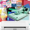Silhouette White Cameo 4 Heat Press T-Shirt Bundle w/ Mint 15" x 15" Heat Press