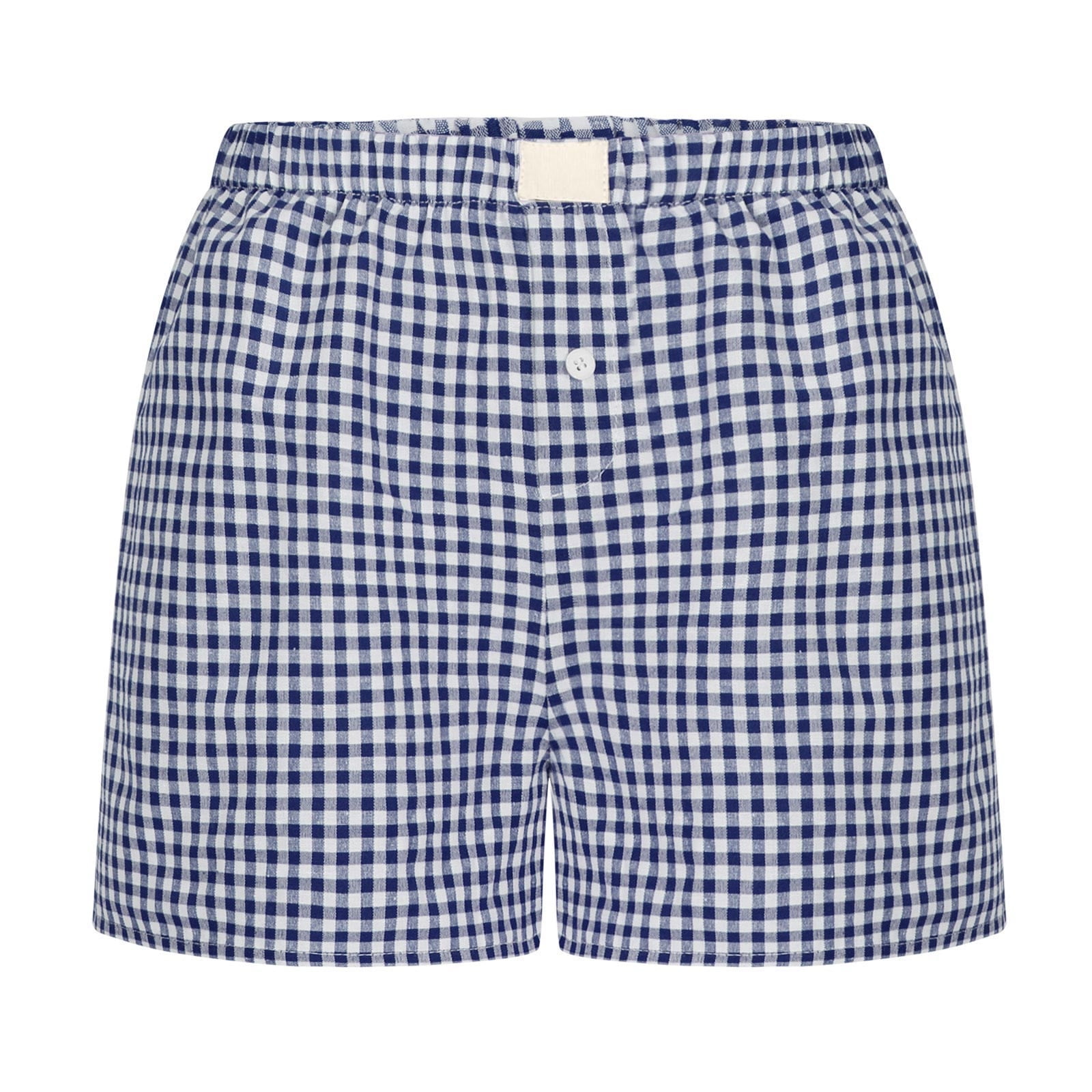 Short De Pyjama Femme En Coton Respirant - Taille Haute, élastique, Style Y2K Décontracté Pour L'été Et La Plage