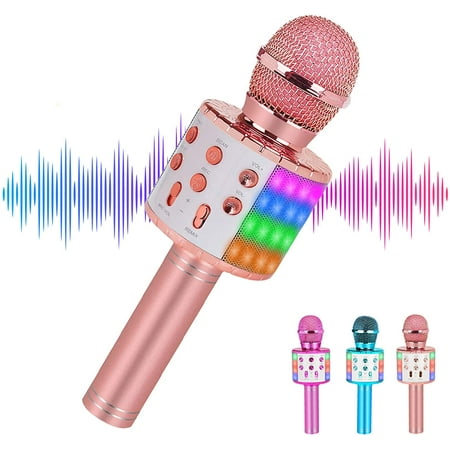 Microphone karaoké pour enfants adultes : microphone karaoké sans fil  Bluetooth pour chanter