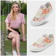 thumbnail image 5 of JENN ARDOR Women's Canvas Shoes Lace Up Casual Sneakers Low Top Slip On Athletic Shoes, Tie-dye Orange, Size 7.5, 5 of 8