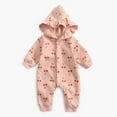 thumbnail image 2 of Vedolay Girls Jumpsuit Toddler Baby Cute Winter Thick Warm Jumpsuit Romper Pink,18M, 2 of 5
