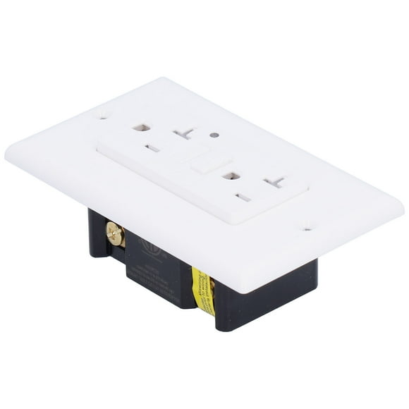 Wchiuoe Prise GFCI 20 Amp Réceptacle Homologué UL pour Usage Intérieur Ou Extérieur, Plaque Murale