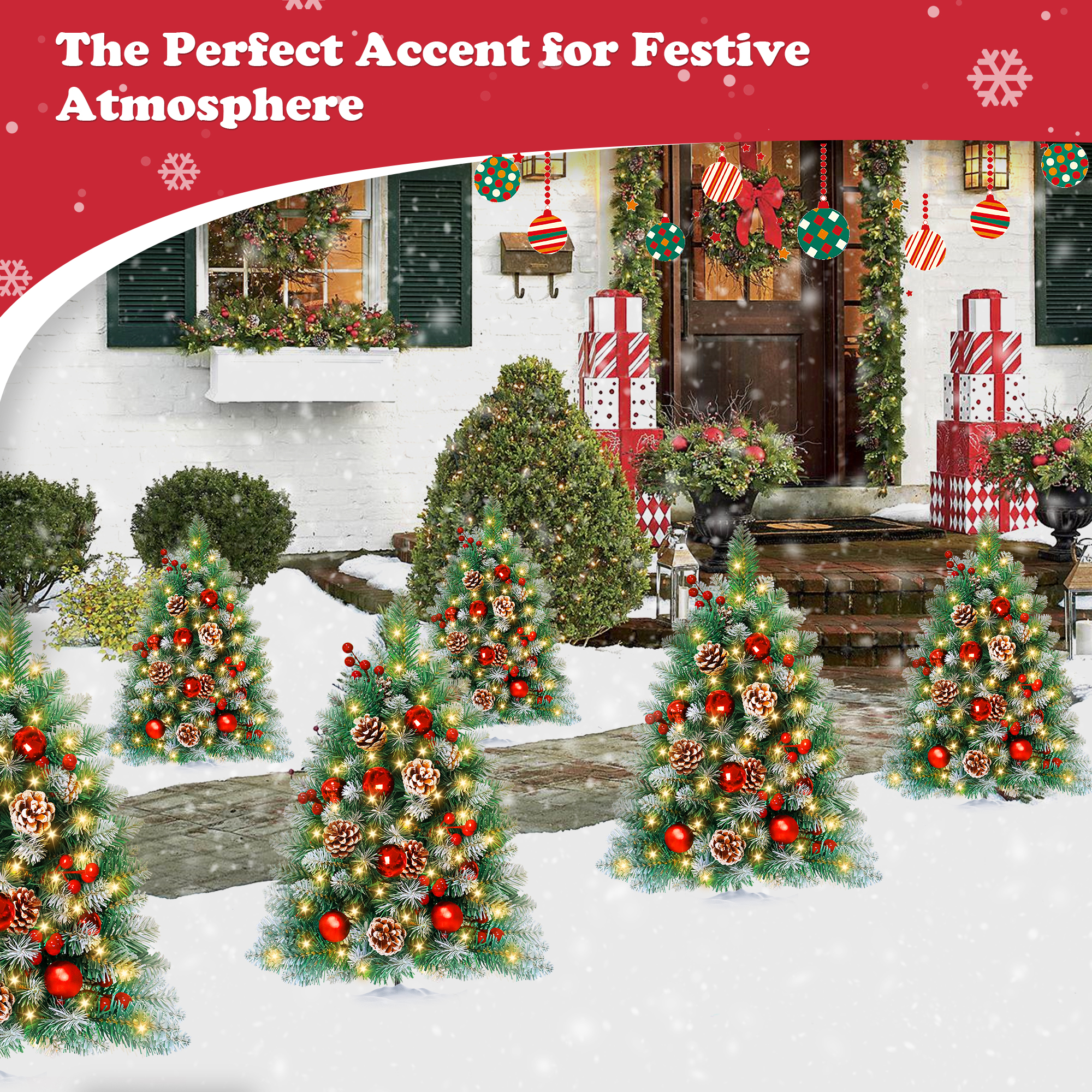 Yexmas 30" Outdoor Christmas Trees LED Lights 2-Pack photo 5