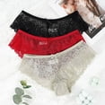 thumbnail image 5 of 3 uds bragas para mujer, ropa interior Sexy de encaje, lencería suave transpirable, bragas femeninas, bragas sexis transparentes para mujer, 5 of 5