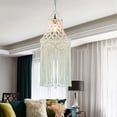 thumbnail image 4 of Modern Macrame Lamp Shade Handmade Tapestry Bohemian Chandelier Lampshade Pendant Light Cover for Dorm Living Room Nursery Wedding Decor Yuyangstore Pantalla Macramé, 4 of 8