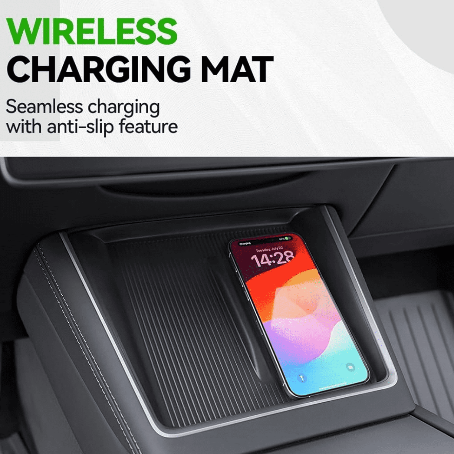 10PCS Center Console Organizer Tray for 2025 2026 Tesla Y Accessories, Under Seat Storage Armrest Hidden Storage Box Cup Holder Charger Pad for Tesla Y
