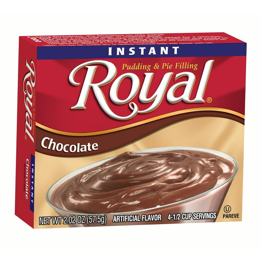 Royal Instant Pudding Dessert Mix, Chocolate, Fat Free (12 2 oz Boxes