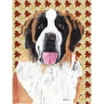 thumbnail image 1 of Carolines Treasures SC9222GF 15 x 15 In. Saint Bernard Fall Leaves Portrait Flag- Garden Size, 1 of 3