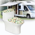 thumbnail image 6 of HELLHERO Clover Rainbow Pattern Toilet Seat Lid Cover 2 Pack Stylish Gifts Holiday for Bathroom, Fits All Toilet Shapes, 6 of 8