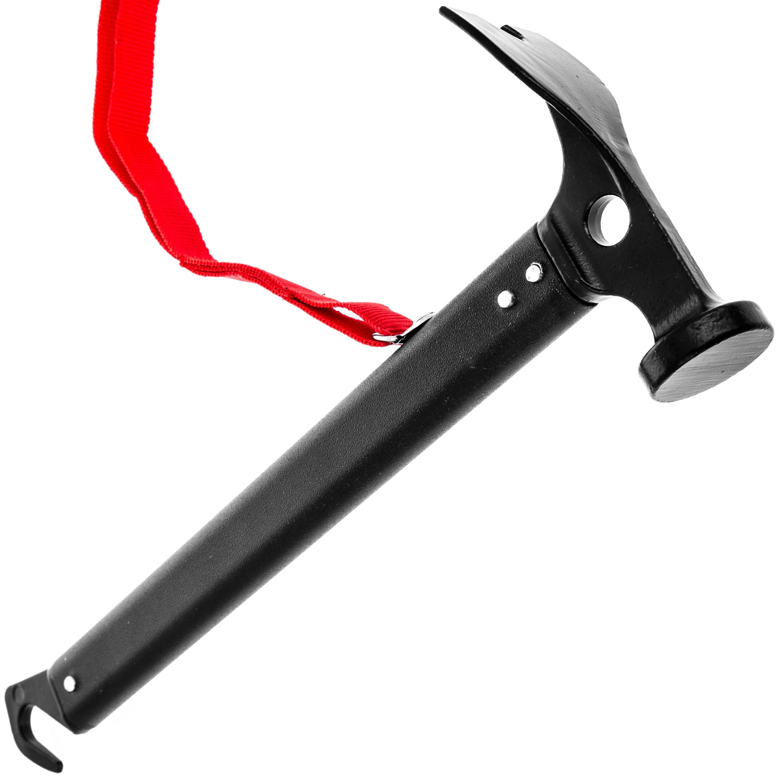 ASR Outdoor 13oz Aluminum Handle Carbon Steel Hammer with Tent Stakes Puller Hand Tools Camping Essentials 12 Inch
