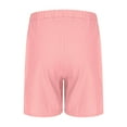 thumbnail image 6 of Jinhomg Kids Girls Casual Shorts Baggy Drawstring Waist Wide Leg Shorts Lightweight Solid Summer Short Pants with Pockets Comfy Daily Wear Pink 13 Years, 6 of 9