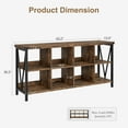 thumbnail image 2 of 62.2" Long 8 Cube Storage Organizer Bookshelf, Sofa Table 2 Tier for Entryway, Living Room, 2 of 7