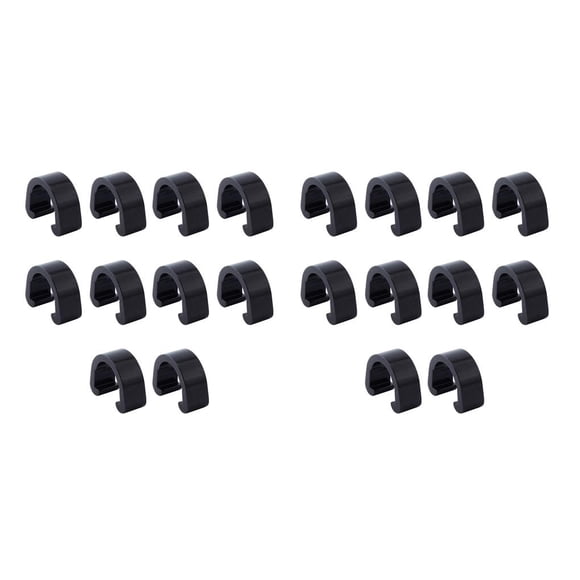 Soidarity 10 piezas Cable de bicicleta C Clips Fijación Abrazaderas Fijador para bicicletas Púrpura Negro 2piezas