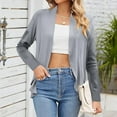 thumbnail image 4 of iHPH7 Cardigans pour Femmes Chandail de Voyage Léger Chandails d'Automne pour Femmes Cardigans Doux pour Femmes Mode Automne Cardigans Légers pour Femmes Cardigans Légers pour Femmes Gris TG, 4 of 7