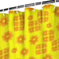 thumbnail image 3 of Sunflower and Flower Yellow Pattern Modern Waterproof Shower Curtain Set with 12 Hooks, Washable Decorative Bathroom Shower Curtain, 3 of 6