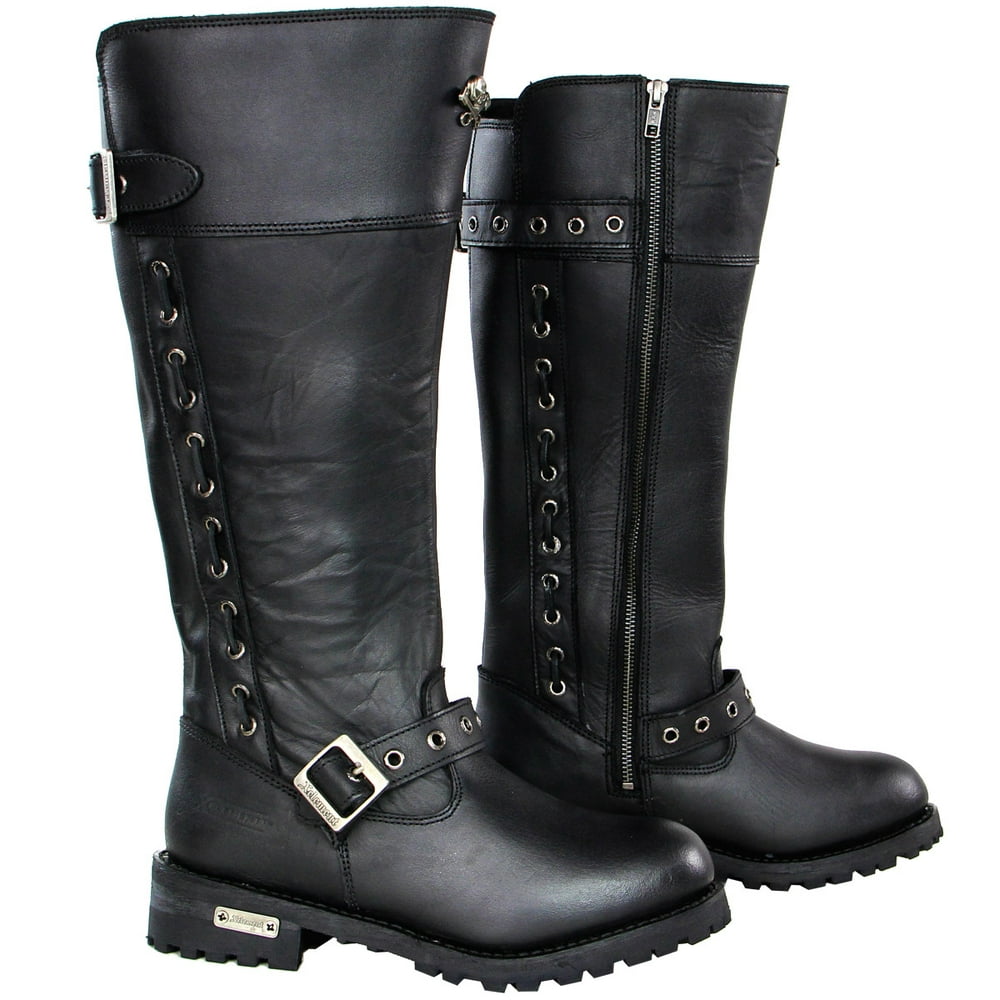 Xelement X93009 'Myna' Women's Black Performance Leather Boots Black ...