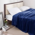 thumbnail image 7 of Homieway Large Navy Bed Blankets,Soft Queen Size Blanket for Sofa Couch, All Season Lightweight Microfiber Fluffy Flannel Fleece Throw Blanket,90" x 90", 7 of 7