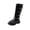 Black, variant on Girls Knee High Boots Fashion Lug Sole Side Zipper Tall Riding Boots for Toddler Little Kid Big Kid