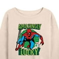 thumbnail image 3 of Marvel Spider-Man - St. Patrick's Day Amazingly Lucky - Women's French Terry Pullover Sweatshirt, 3 of 5