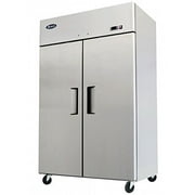 52 Inch Freezer Double Solid Doors Stainless Steel Reach-in Commercial Grade Restaurant 44.5 Cubic Ft Model MBF8002
