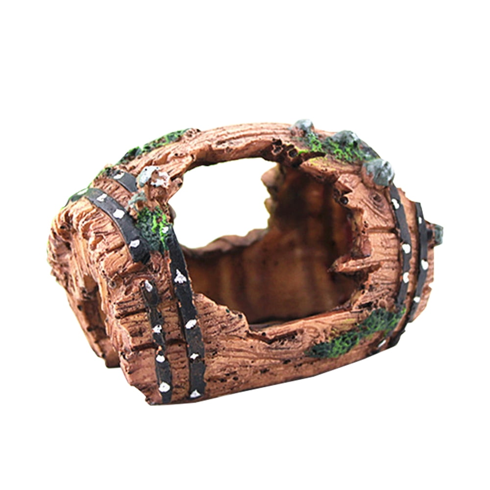 Resin Aquarium Ornament Barrel Aquarium Decorations Barrels Fish Tank