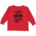 thumbnail image 3 of Inktastic Happy New Year in Hand Lettering Boys or Girls Long Sleeve Toddler T-Shirt, 3 of 5