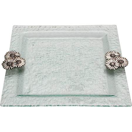 Thirstystone Glass Square Tray - Daisy
