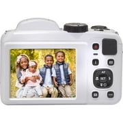 PIXPRO Astro Zoom AZ255 16MP Full HD Digital Camera, White, Bundle with Shoulder Bag and 32GB Memory Card + Card Reader